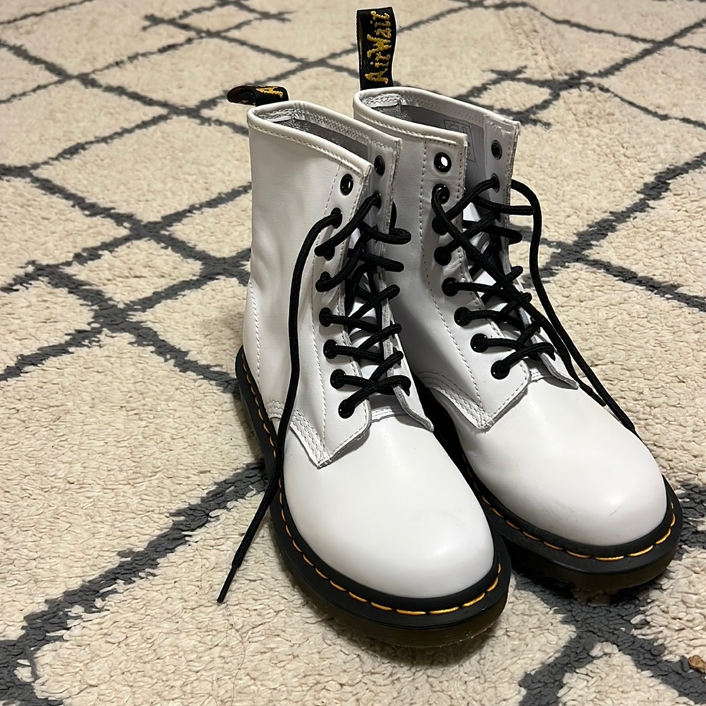 White Doc Marten boots